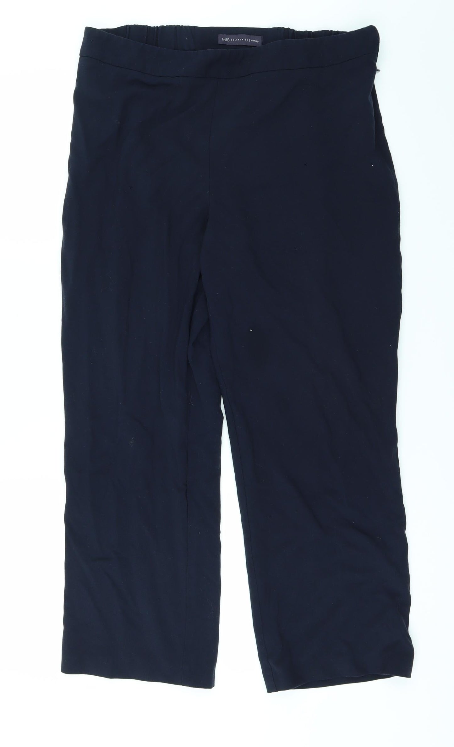Marks and Spencer Womens Blue   Trousers  Size 14 L23 in