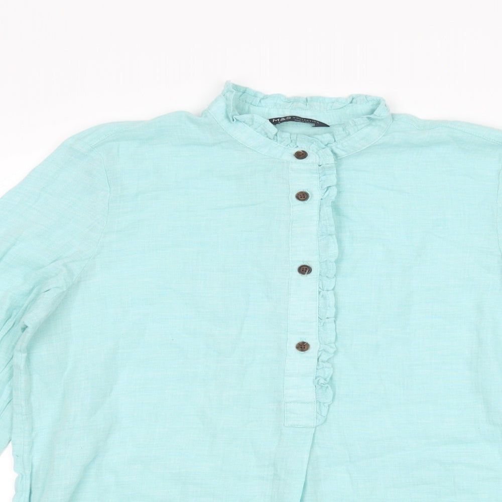 Marks and Spencer Womens Blue   Basic Blouse Size 8