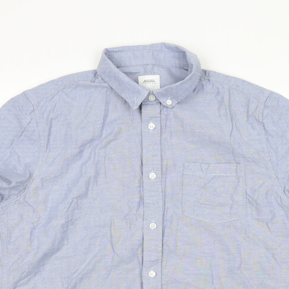 Burton Mens Blue    Button-Up Size M