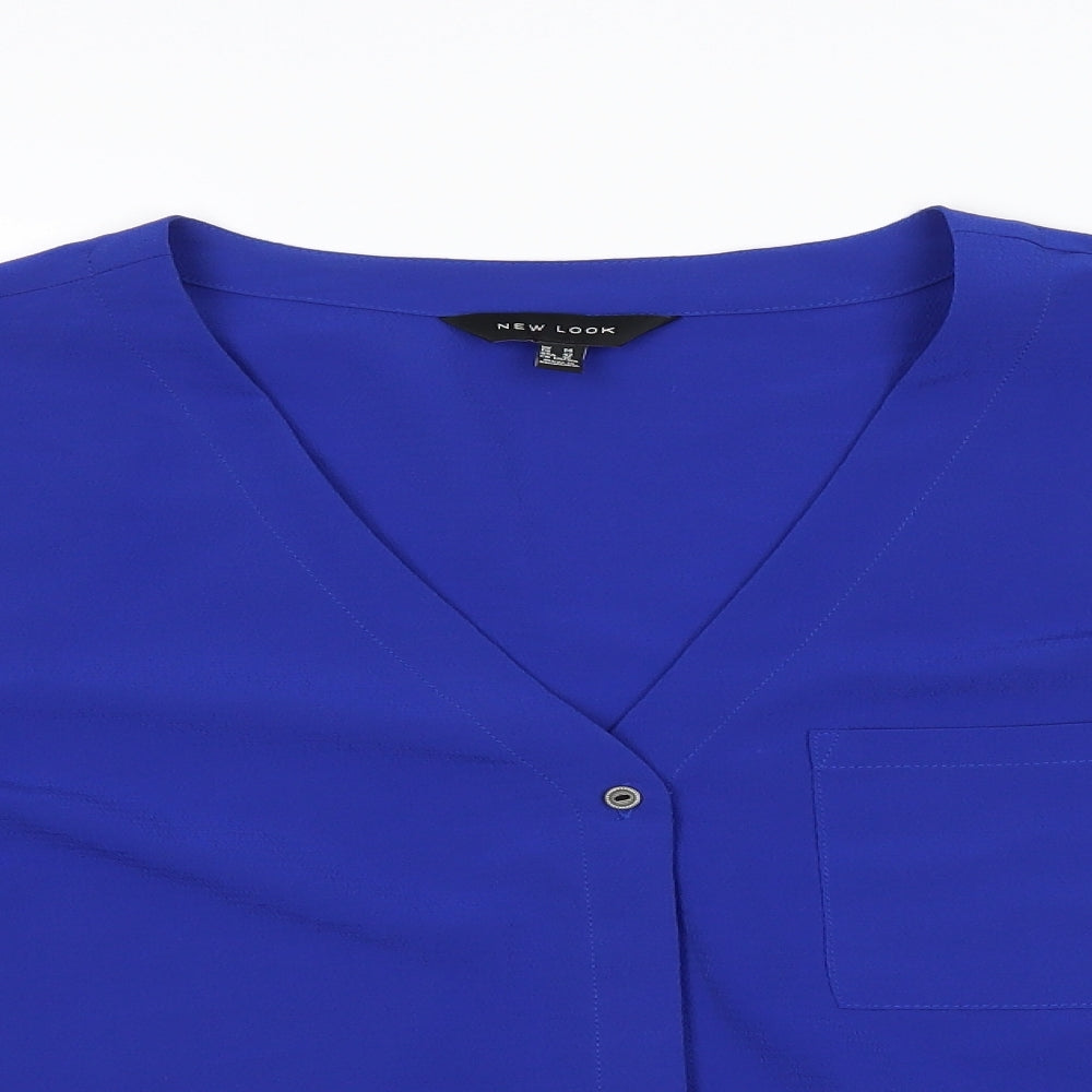 New Look Womens Blue   Basic Button-Up Size 14
