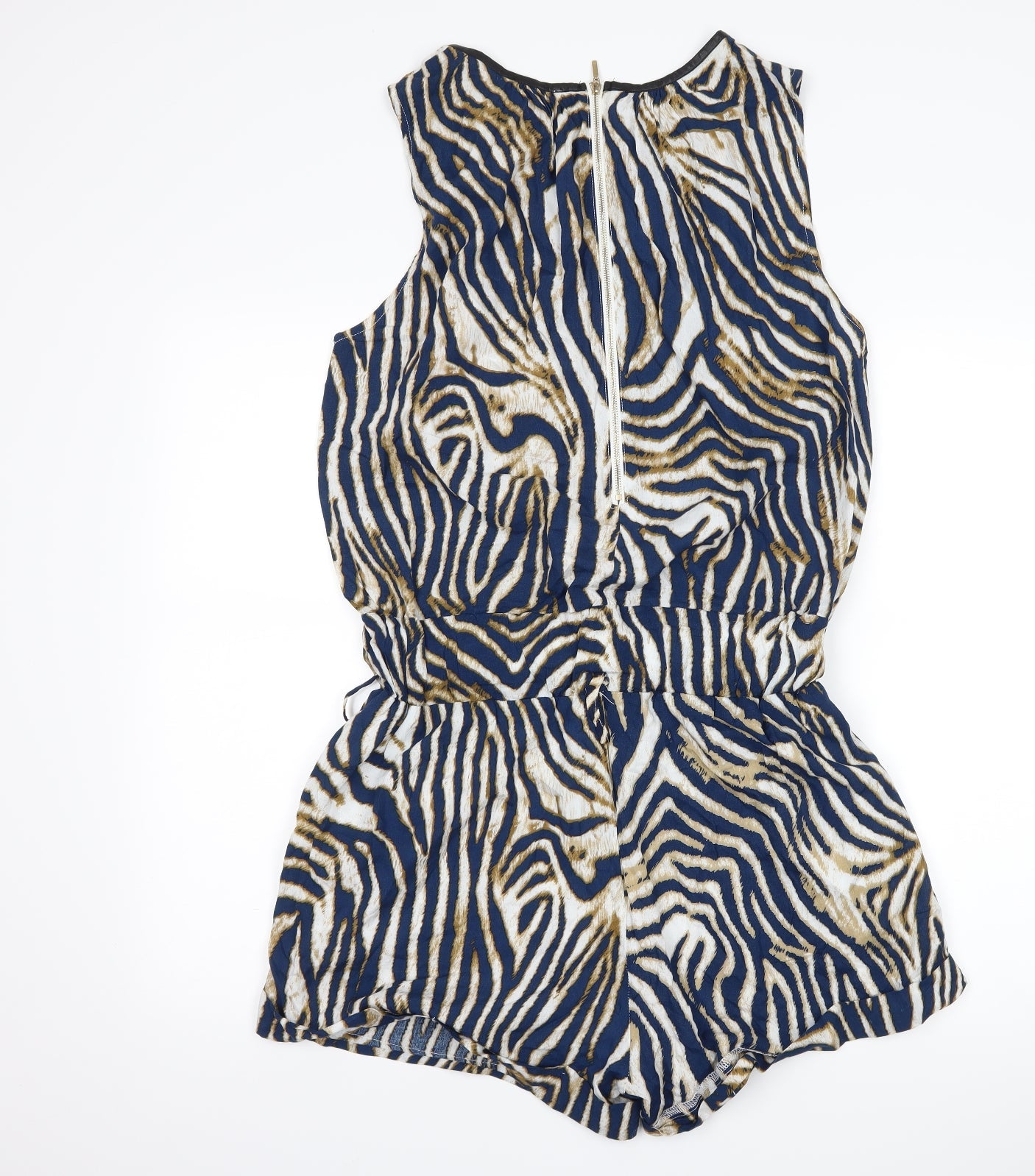 j s millenium Womens Blue Animal Print  Playsuit One-Piece Size L