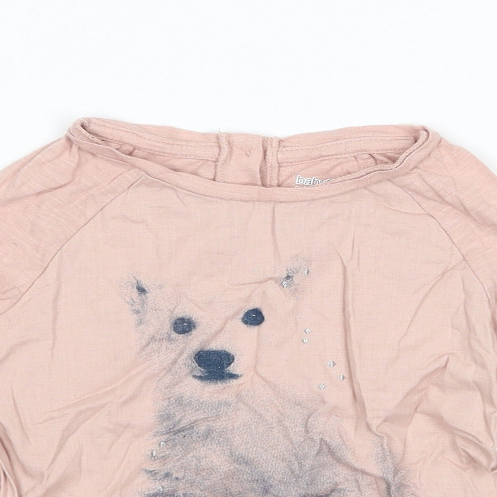 Gap Girls Pink   Basic T-Shirt Size 3 Years  - bear