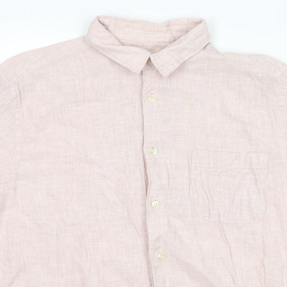 Cedar Wood State Mens Pink    Button-Up Size L