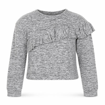 Front view of Candy Couture girls’ grey jumper, size 13, years