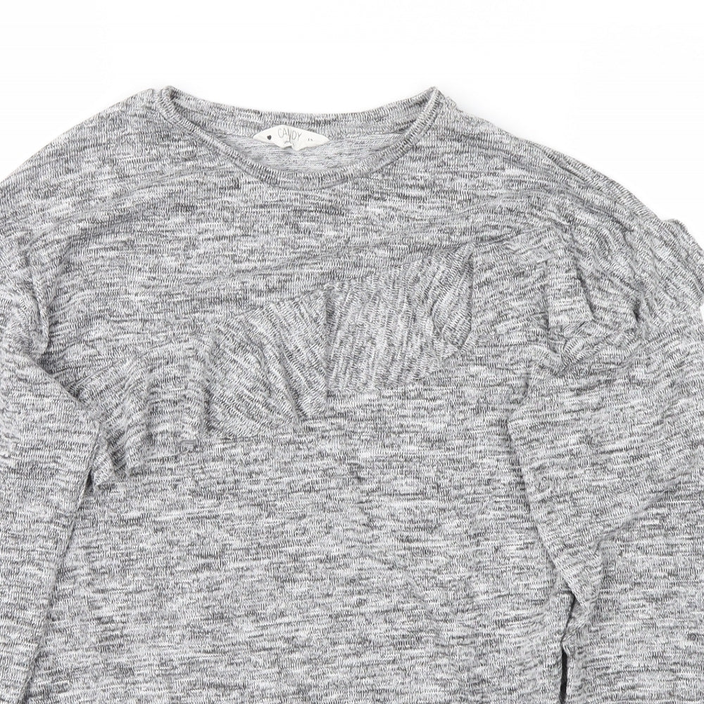 Candy Couture Girls Grey   Pullover Jumper Size 13 Years