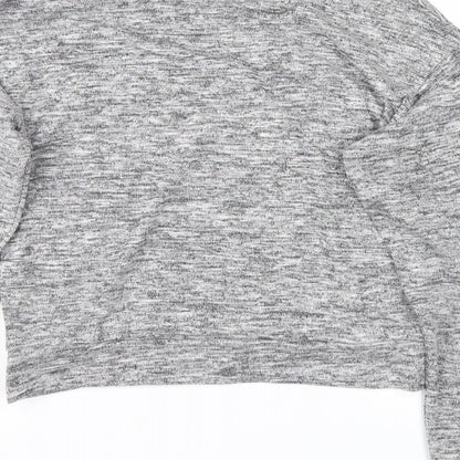 Brand and care label for Candy Couture girls’ grey jumper, size 13, years
