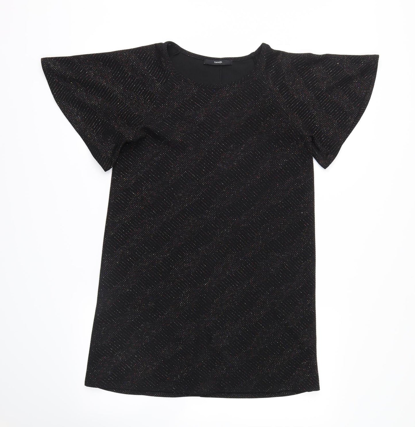 George Womens Black   T-Shirt Dress  Size 8