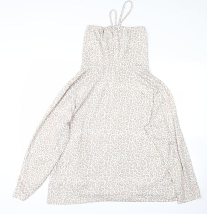 Back view of F&F women’s beige animal print jumper, size L