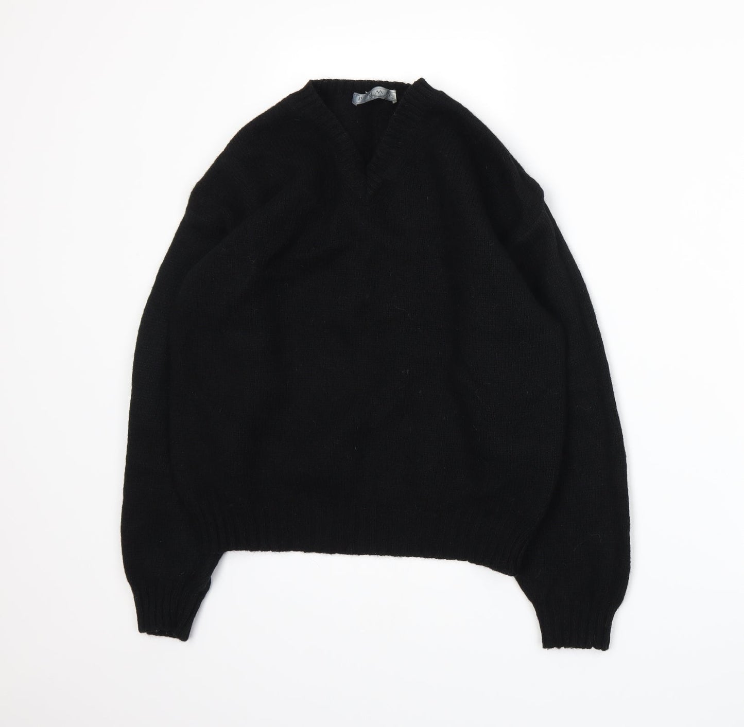 Prima Womens Black  Knit Pullover Jumper Size M