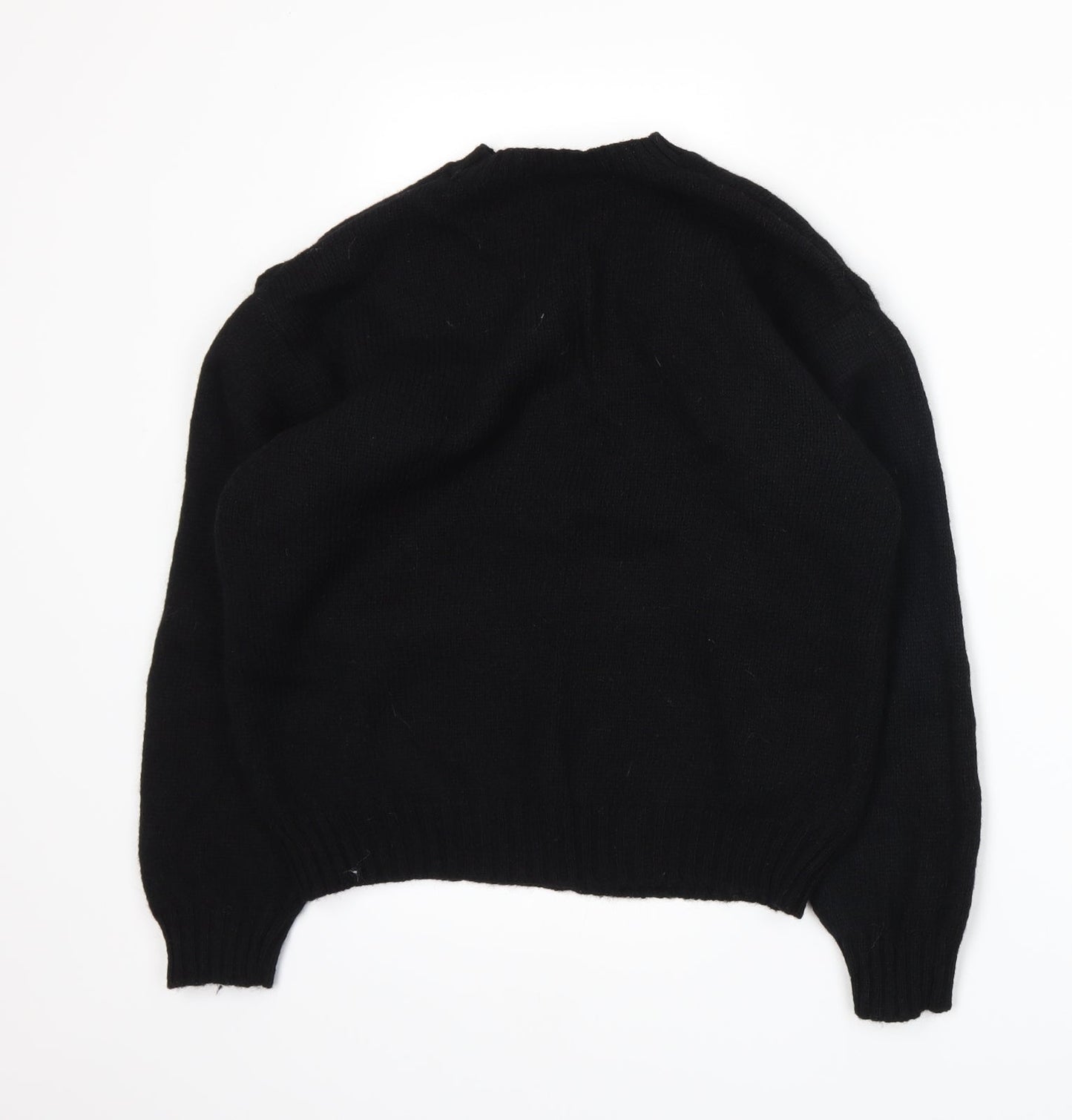Prima Womens Black  Knit Pullover Jumper Size M
