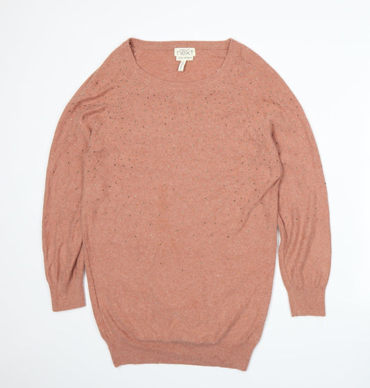 NEXT Womens Orange  Knit Pullover Jumper Size 10