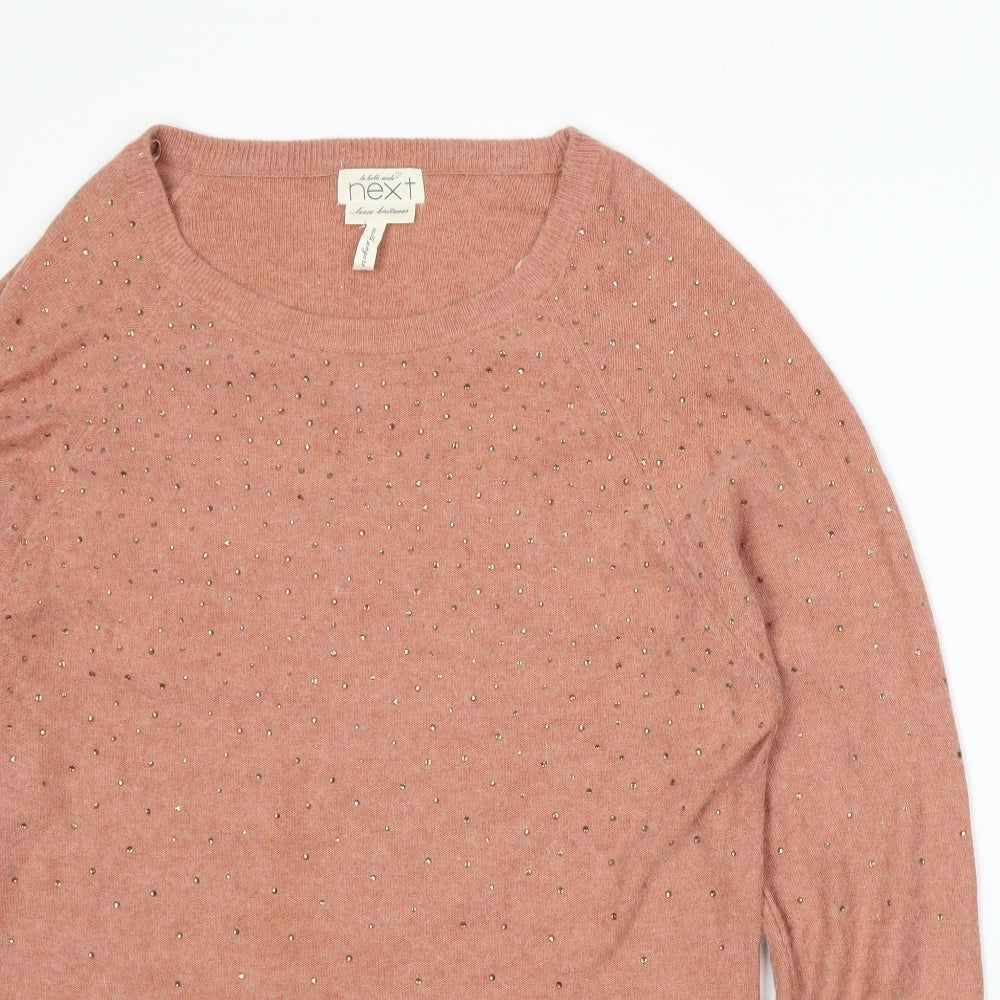 NEXT Womens Orange  Knit Pullover Jumper Size 10