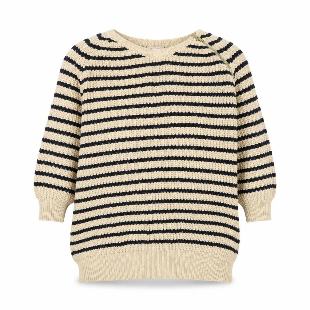 River Island Womens Beige Striped Knit Pullover Jumper Size 6