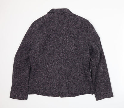 Back view of Marks & Spencer women’s purple jacket, size UK 14