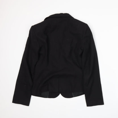 Back view of French Connection women’s black jacket suit jacket, size UK 6