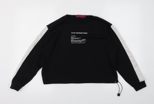 Boohoo Womens Black   Pullover Jumper Size 8