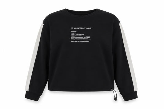 Front view of Boohoo women’s black jumper, size UK 8