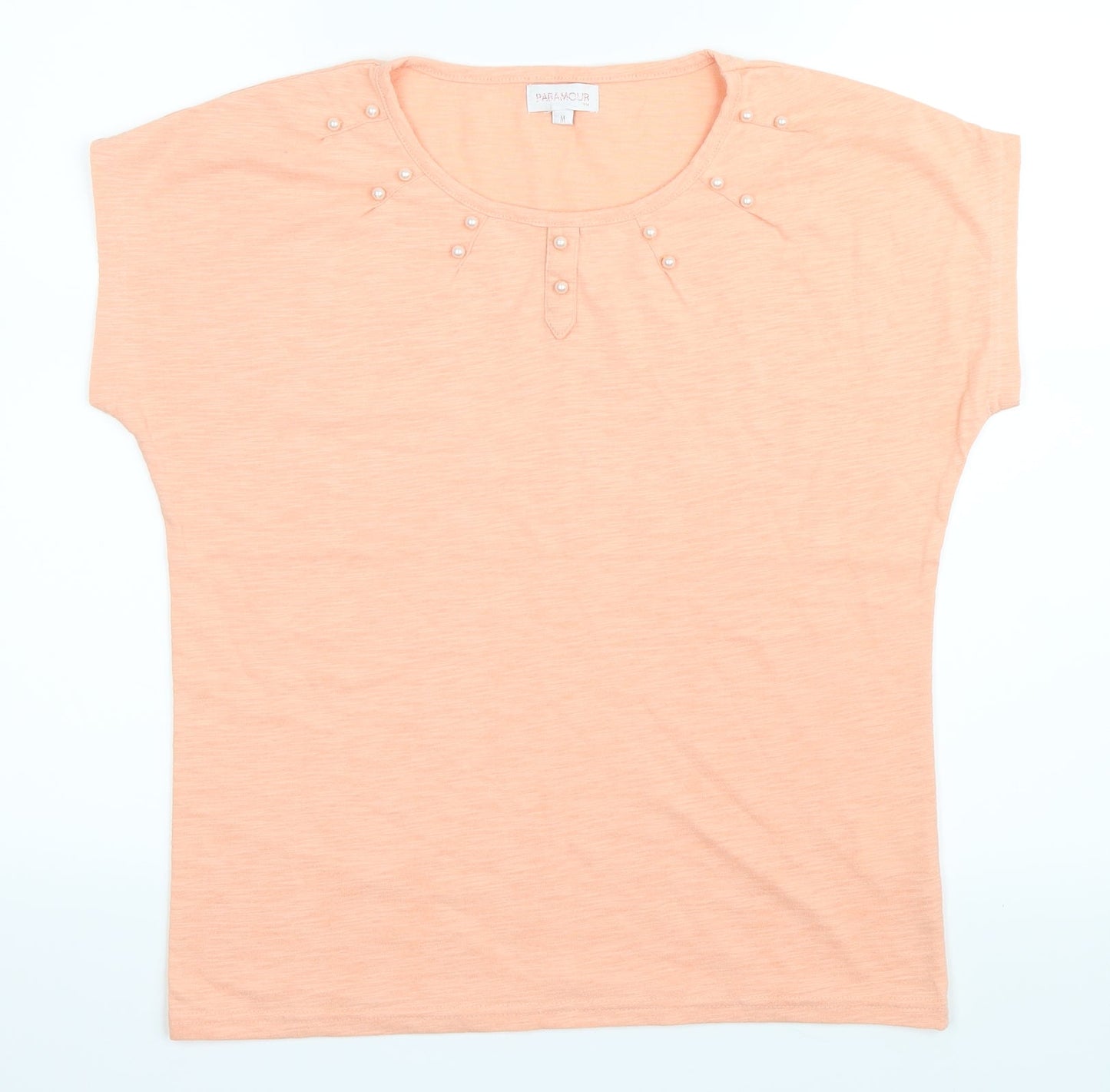 Paramour Womens Orange   Basic T-Shirt Size M