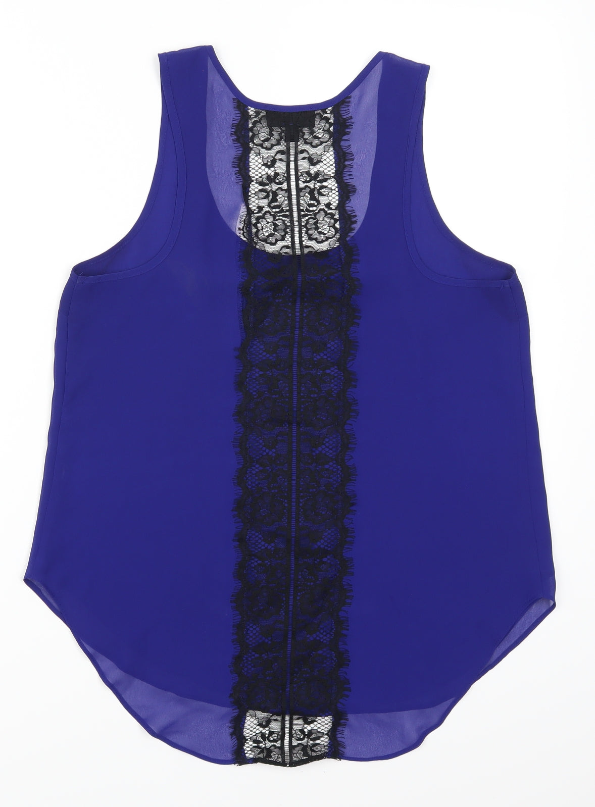 Topshop Womens Blue  Lace Basic Tank Size 8