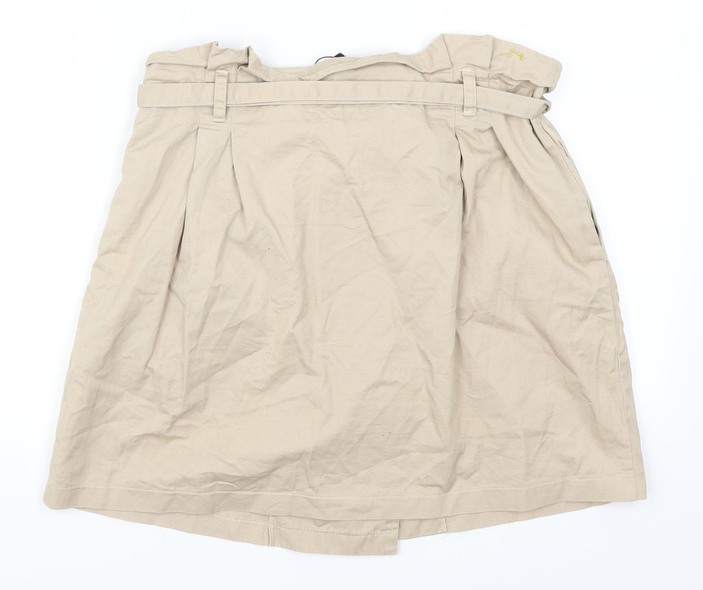 Amisu Womens Beige   A-Line Skirt Size 12  - Belted