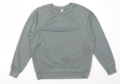 H&M Womens Green   Pullover Sweatshirt Size XS