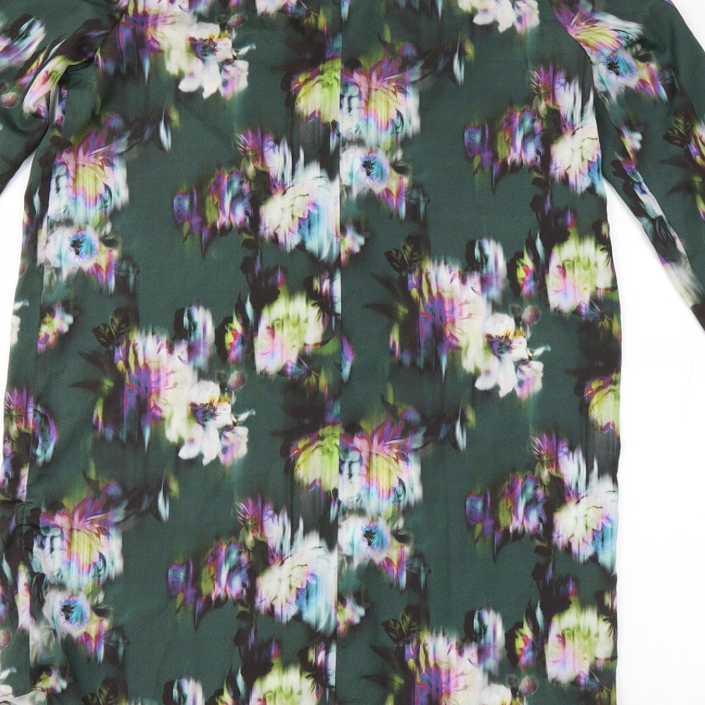 Topshop Womens Green Floral  Shift  Size 10