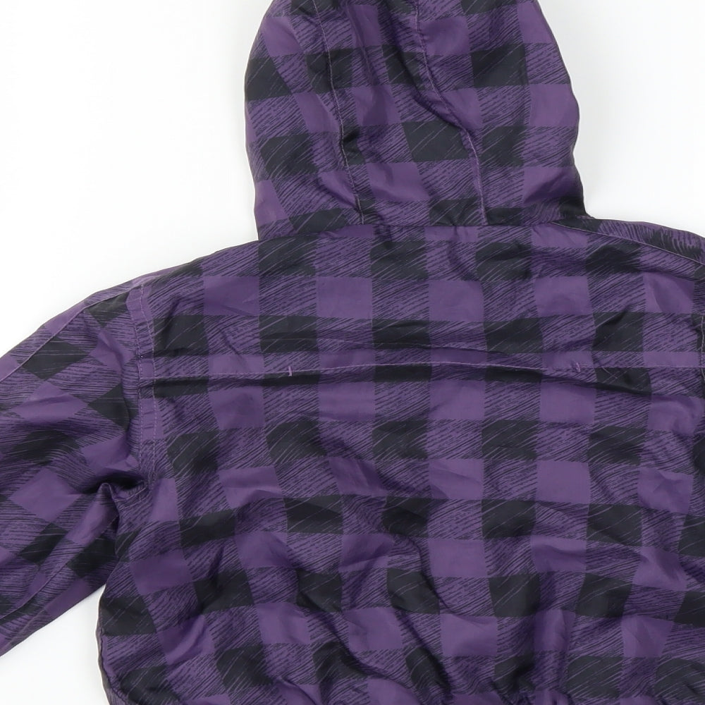 Adams Boys Purple Check  Jacket  Size 5 Years