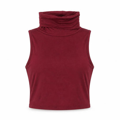 Front view of Missguided women’s purple basic tank, size UK 8, - cropped