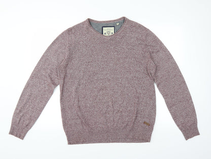 Additional front view of Brave Soul men’s purple jumper, size L
