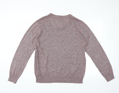 Back view of Brave Soul men’s purple jumper, size L