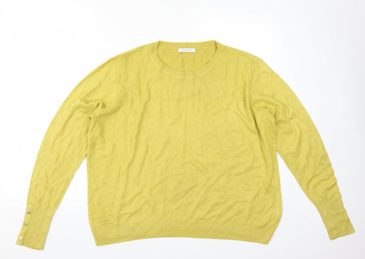 Marks and Spencer Womens Yellow   Pullover Jumper Size 18