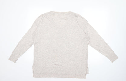 Back view of Jumper women’s beige knit jumper, size UK 16