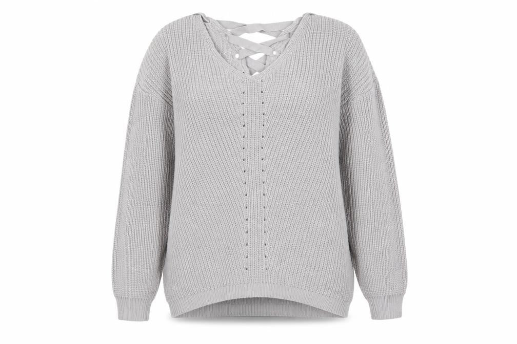Primark Womens Grey  Knit Pullover Jumper Size 6