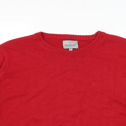 Morley Mens Red  Knit Pullover Jumper Size M