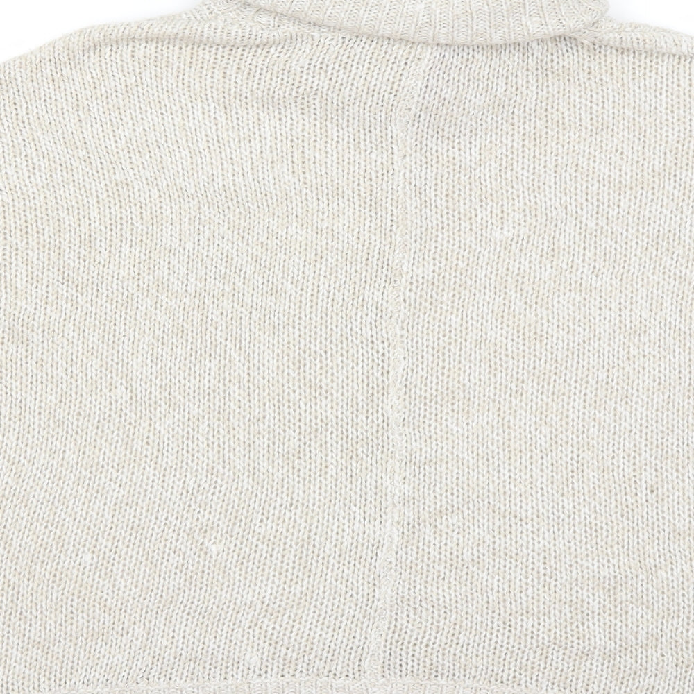 Alya Womens Beige  Knit Pullover Jumper Size S
