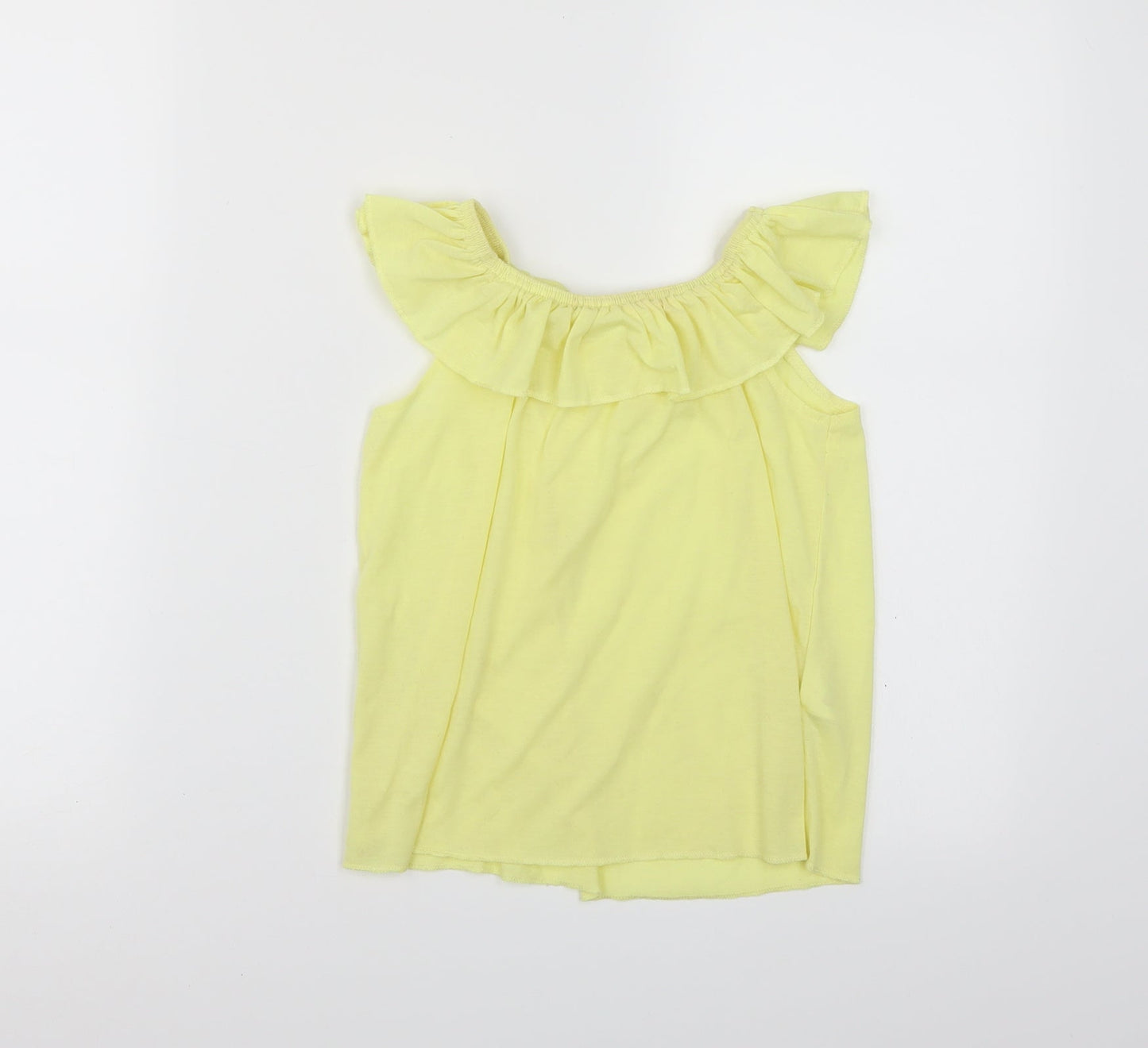 H&M Girls Yellow   Basic T-Shirt Size 5 Years