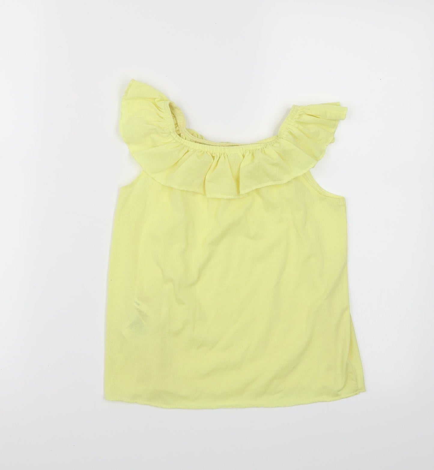 H&M Girls Yellow   Basic T-Shirt Size 5 Years