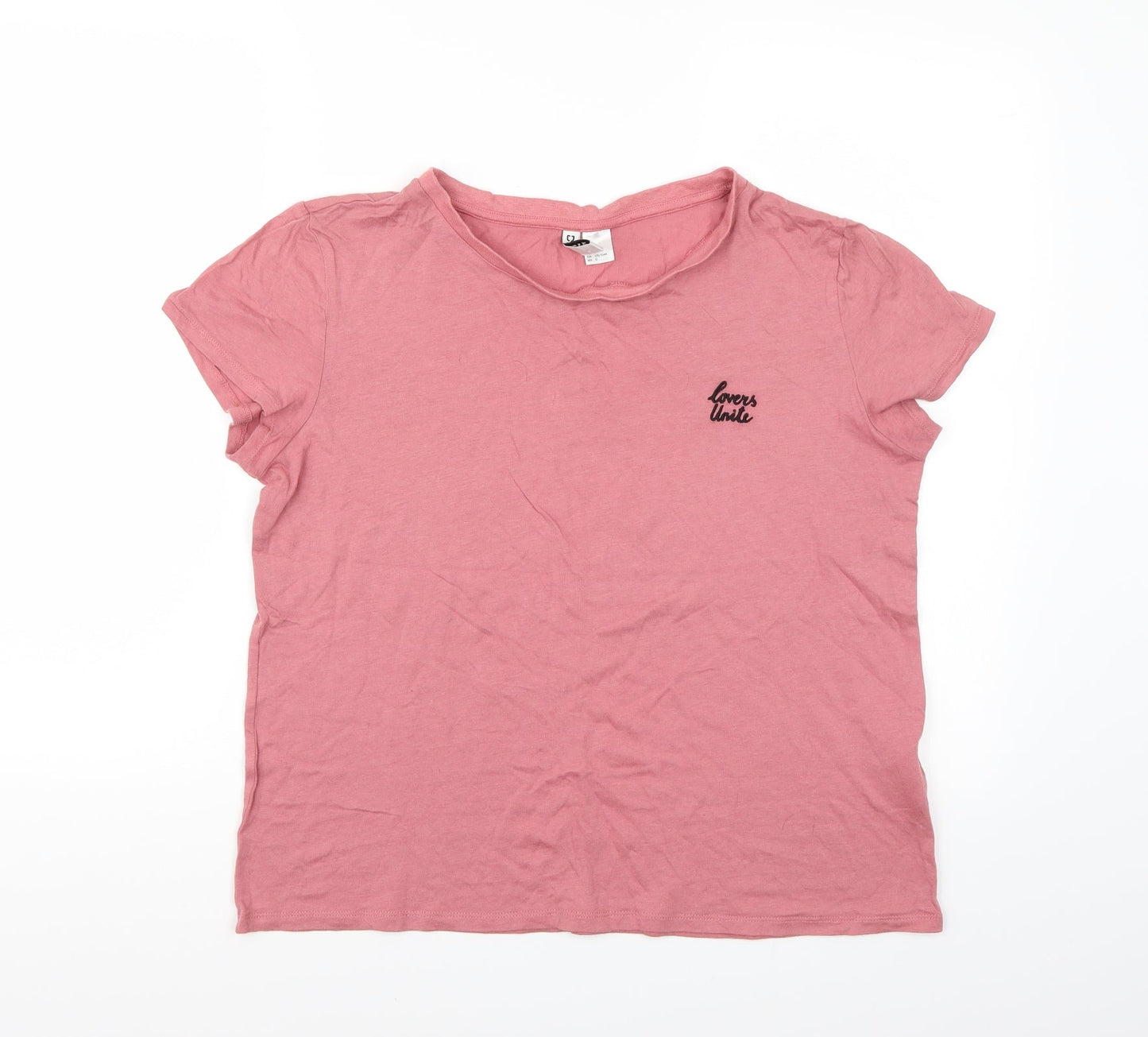 H&M Womens Pink   Basic T-Shirt Size L