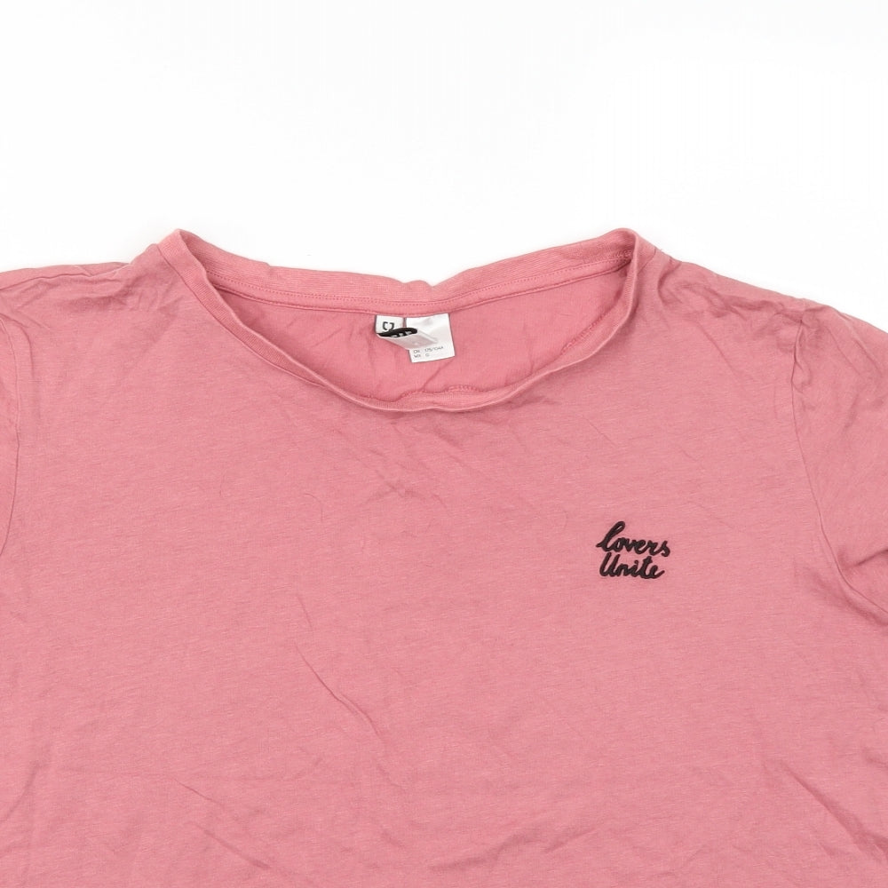 H&M Womens Pink   Basic T-Shirt Size L
