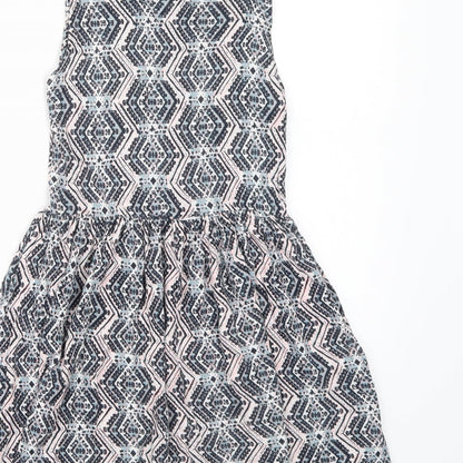 Brand and care label for Primark girls’ grey a-line, size 7-8, years