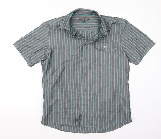 Marks and Spencer Mens Grey    Button-Up Size M
