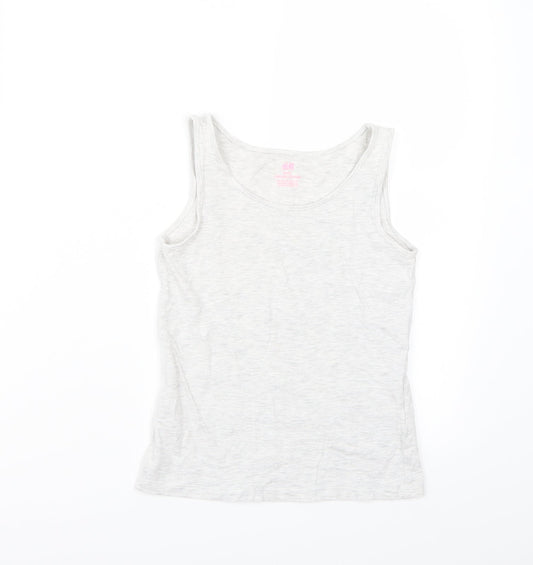 H&M Girls Grey   Basic Tank Size 11 Years