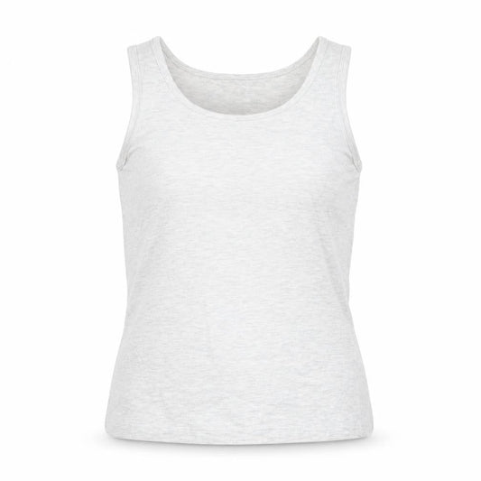 Front view of H&M girls’ grey basic tank, size 11, years