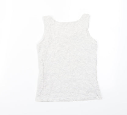Back view of H&M girls’ grey basic tank, size 11, years