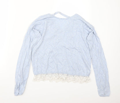 Additional front view of H&M girls’ blue jumper, size 13, years