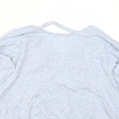 Close-up detail of H&M girls’ blue jumper, size 13, years