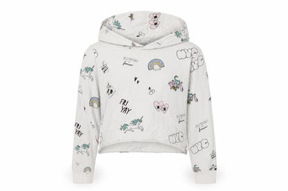 H&M Girls White   Pullover Hoodie Size 11 Years