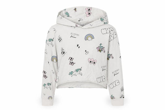 H&M Girls White   Pullover Hoodie Size 11 Years