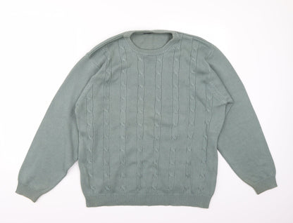 Additional front view of Westrock men’s green jumper, size M