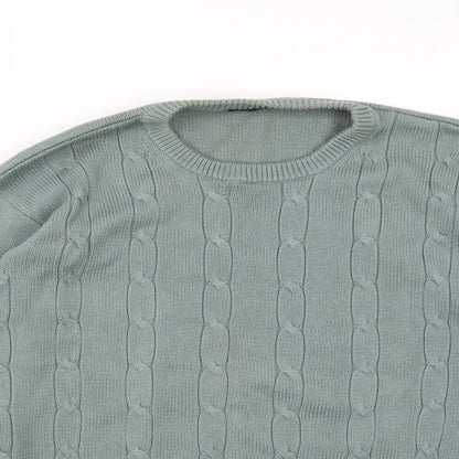 Close-up detail of Westrock men’s green jumper, size M